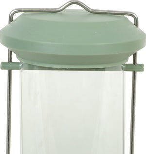 Mangeoire oiseaux du jardin silo 2 perchoirs 87x130x325mm sauge Zolux