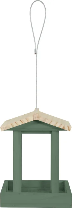 Mangeoire oiseaux du jardin bois flora 1 14x14x19cm sauge Zolux