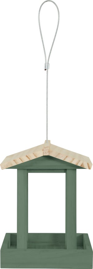 Mangeoire oiseaux du jardin bois flora 1 14x14x19cm sauge Zolux