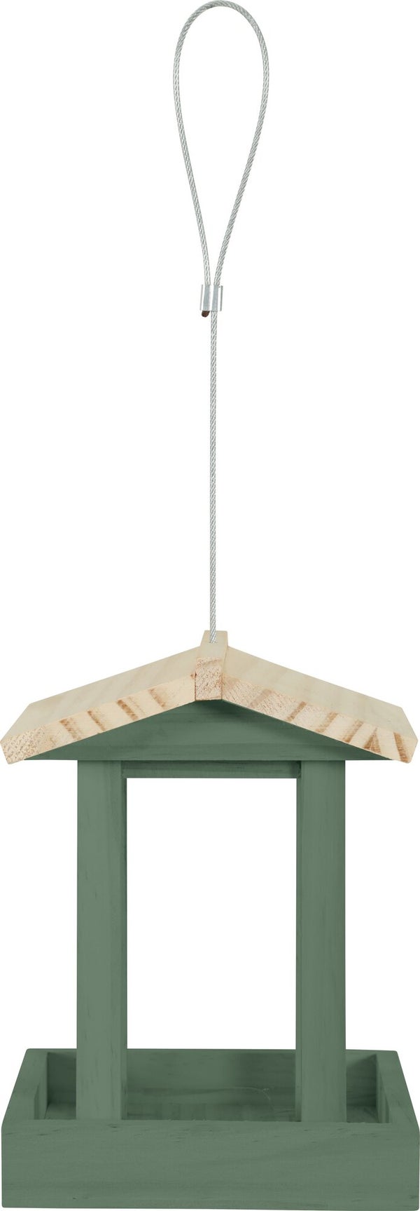 Mangeoire oiseaux du jardin bois flora 1 14x14x19cm sauge Zolux