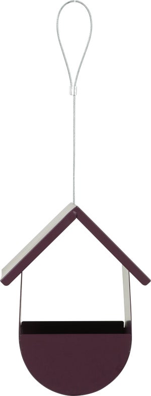 Mangeoire oiseaux du jardin cabane metal 135x120x325mm cerise Zolux