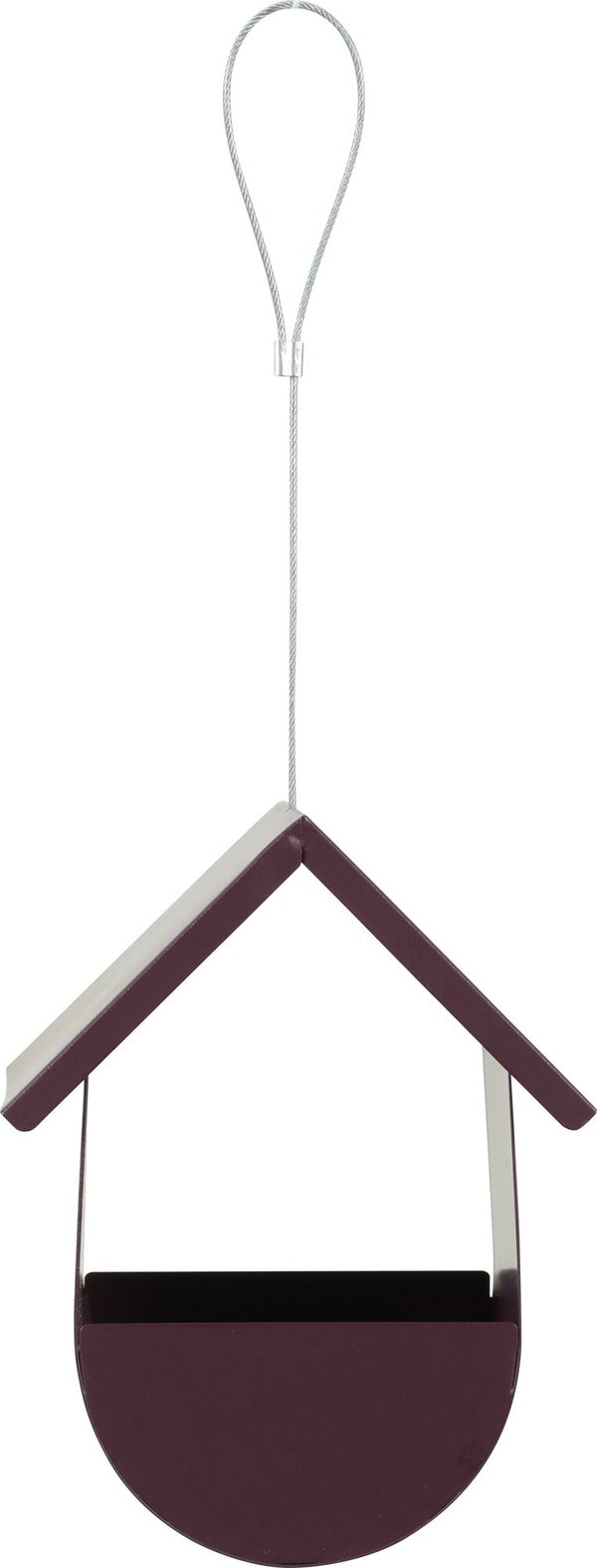 Mangeoire oiseaux du jardin cabane metal 135x120x325mm cerise Zolux
