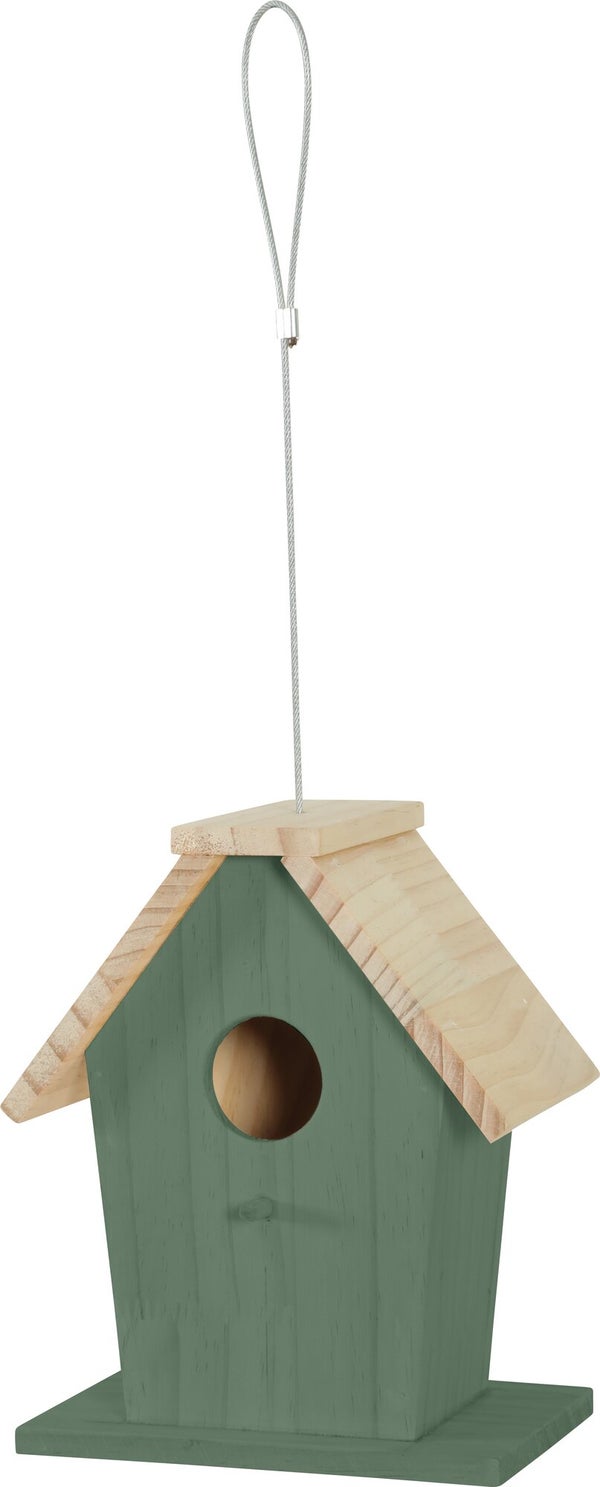 Nid oiseaux du jardin bois flora 1 167x111x200mm sauge Zolux