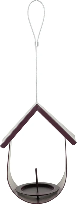 Support boule de graisse geante cabane métal 14.6x12x28cm cerise Zolux