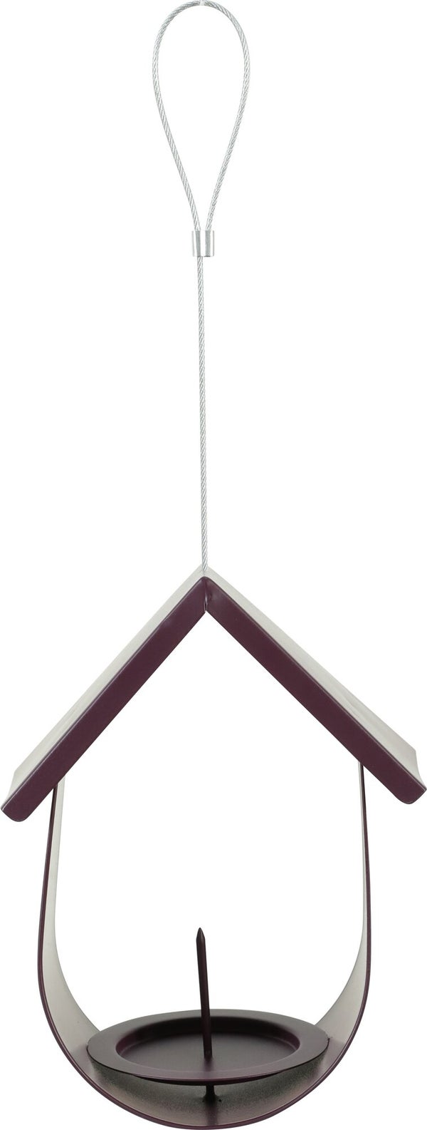 Support boule de graisse geante cabane metal 14.6x12x28cm cerise Zolux