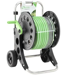 Dévidoir chariot GEOLIA plastique + tuyau 15MM 25M