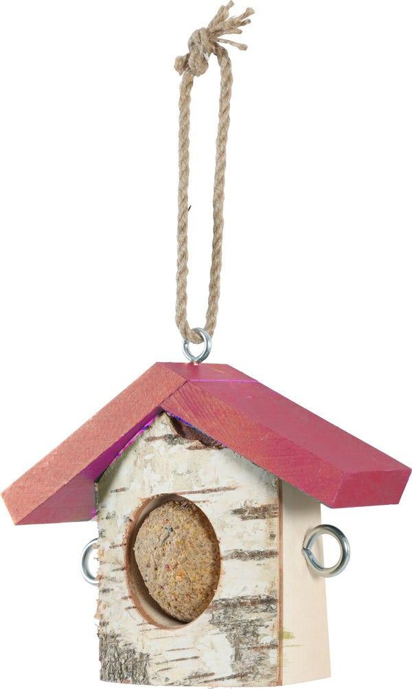Support boule de graisse bois massif 17mm hut 195x55x145mm rouge zolux