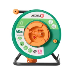 Enrouleur pour jardin avec terre L.40 m H05VV-F 3G1.5 mm², LEXMAN