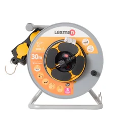 Enrouleur avec terre L.30 m H07RN-F 3G1.5 mm², LEXMAN