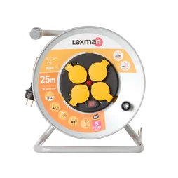Enrouleur avec terre L.25 m H07RN-F 3G2.5 mm², LEXMAN