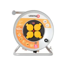 Enrouleur avec terre L.40 m H07RN-F 3G1.5 mm², LEXMAN