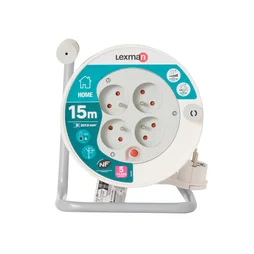 Enrouleur avec terre L.15 m H05VV-F 3G1 mm², LEXMAN