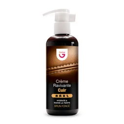 Produit d'entretien cuir GERLON Crème ravivante, brun foncé, 0.25L