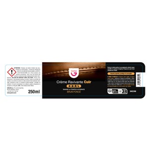 Produit d'entretien cuir GERLON Crème ravivante, brun foncé, 0.25L