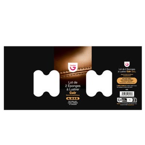 Lot de 2 éponges à lustrer chaussures, GERLON