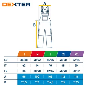 Combinaison DEXTER gris / noir, taille 56