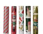 Papier cadeau tradition 5 motifs Noel rge/vert/blc pefc 2x0,7m 55g/m²