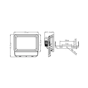 Projecteur LED 6750 lm, blanc chaud / neutre ou froid, Yonkers blanc INSPIRE