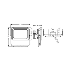 Projecteur LED 4050 lm blanc chaud / neutre ou froid, Yonkers anthracite INSPIRE