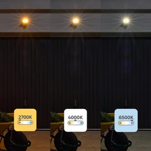 Projecteur extérieur Yonkers led detection 10w 1350lm CCT variation température de couleur IP65 anthracite Inspire