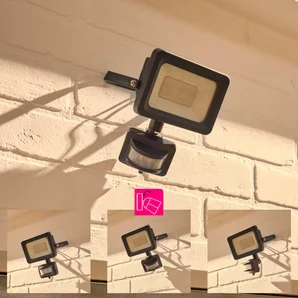 Projecteur extérieur Yonkers led detection 10w 1350lm CCT variation température de couleur IP65 anthracite Inspire