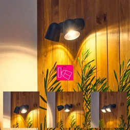 Applique extérieure 2 x GU10, aluminium, anthracite, Philly INSPIRE