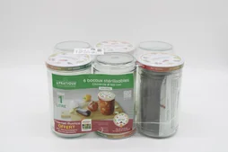 Bocal twist off sterilisable 1l d100 LE PRATIQUE pack 6+carnet rustica