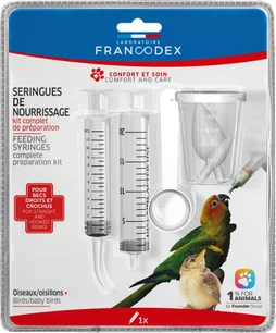 Seringue de nourissage pour oiseaux becs droits et crochus FRANCODEX