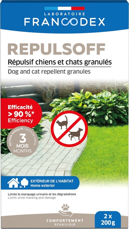 Répulsif chien et chat granulés 400g FRANCODEX
