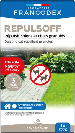 Répulsif chien et chat granulés 400g FRANCODEX
