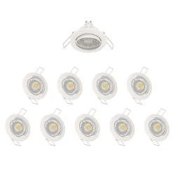 Spot encastré led clane gu10 2700k orient rond blanc lot de 10 INSPIRE