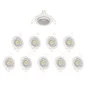Spot encastré led clane gu10 2700k orient rond blanc lot de 10 INSPIRE