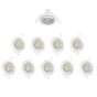 Spot encastré led clane gu10 4000k orient rond blanc lot de 10 INSPIRE