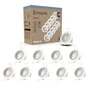 Spot encastré led clane gu10 4000k orient rond blanc lot de 10 INSPIRE