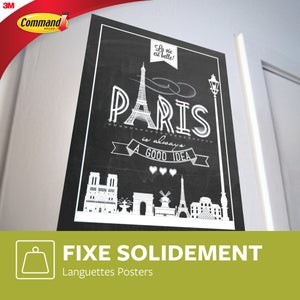Languette poster petit modele blanc lot de 12