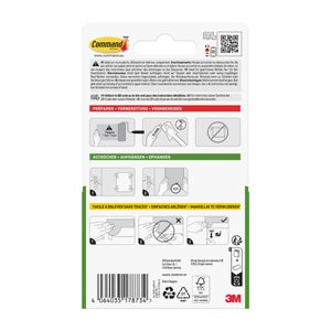 Languette poster petit modele blanc lot de 12