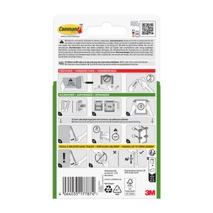 Languette adehesive cadre fin blanc lot de 24