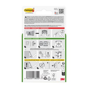Languette adhesive blanc lot de 8