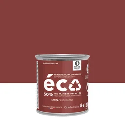 Peinture mur coquelicot satin ID 0.05L