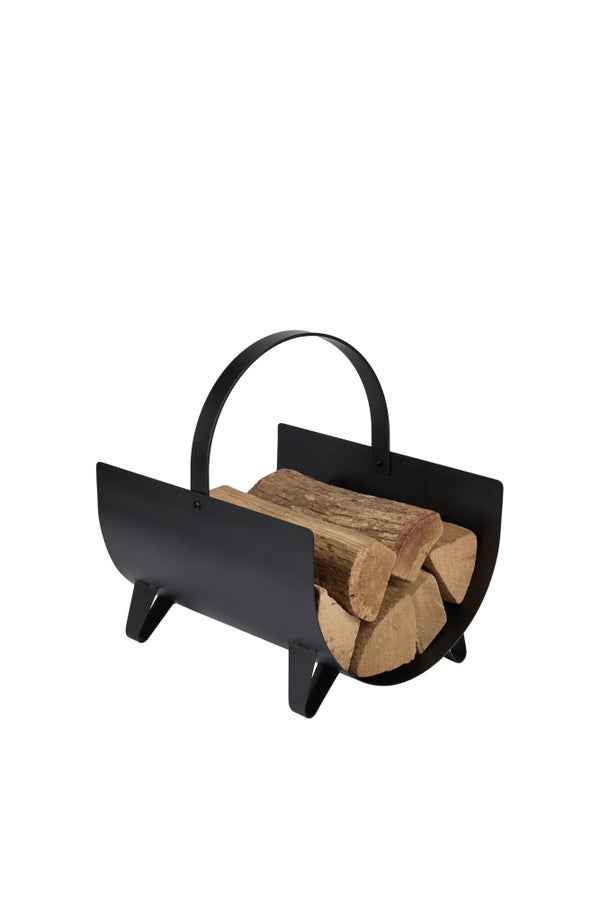 Range-bûche SORENO acier noir 005.1603rb FIRE