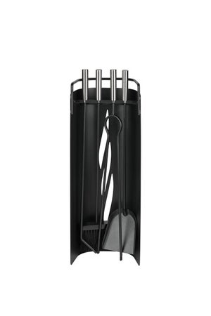 Serviteur FLAVIO acier noir FIRE 002.20251n, 3 accessoires