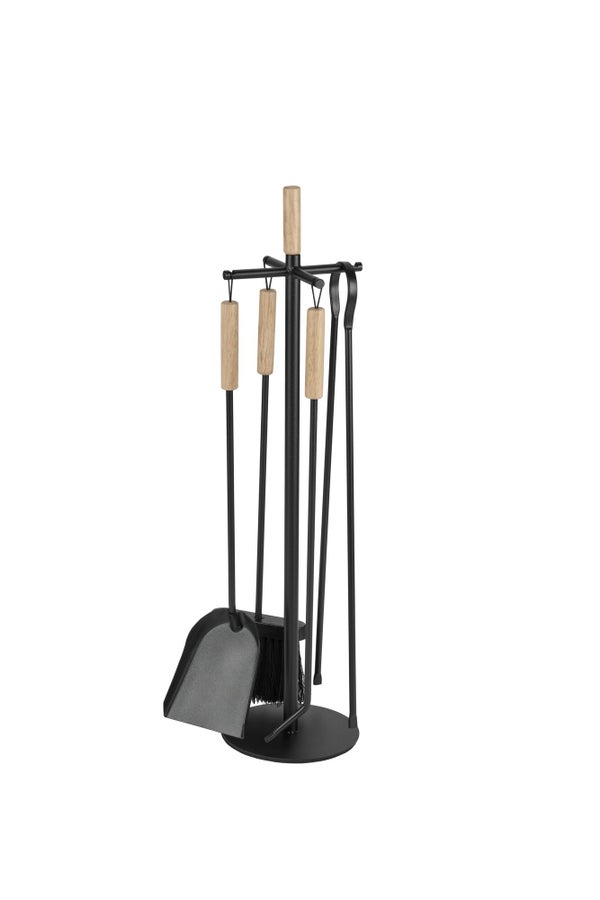 Serviteur LINIO acier noir FIRE 002.20250n, 3 accessoires