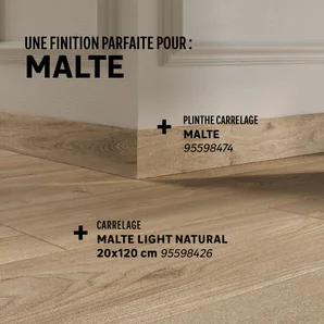Lot de 2 plinthes malte light 8x L. 60 cm, Ep.8.5 mm ARTENS