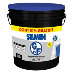 Enduit de rénovation et garnissant en pâte SEMIN blanc 25 kg