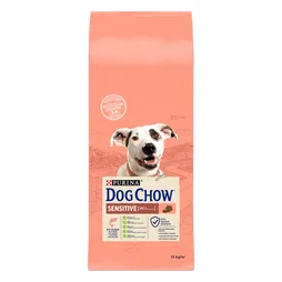 Croquettes chien Dog chow sensitive - Saumon - 14kg