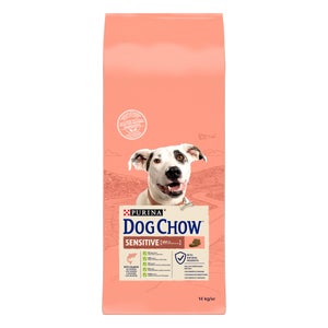 Croquettes chien Dog chow sensitive - Saumon - 14kg