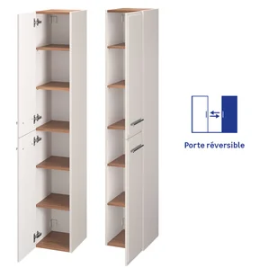 Colonne 2p l.30 x H.173 x P.35 cm beige lin Pearl