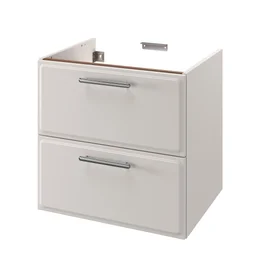 Meuble sous-vasque, 2t L.60cm x H.58cm x P.47.8cm beige lin Pearl