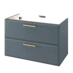 Meuble sous-vasque, 2t L.90cm x H.58cm x P.47.8cm vert agave Pearl