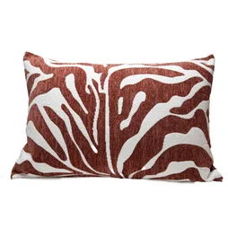 Coussin Zèbre, rouge l.40 x L.60 cm